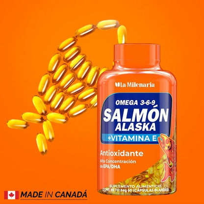 Omega 3-6-9 Salmón de Alaska- Cuida tu Salud Desde Adentro